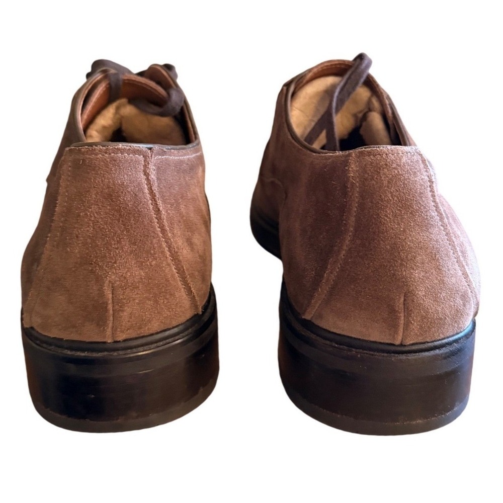 John Varvatos Derby Mens 12M F3505T3B A660B Brown Suede Cap Toe EUC - Picture 4 of 9